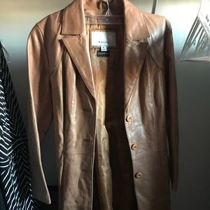Wilson’s Leather Tan Belted Trench Coat